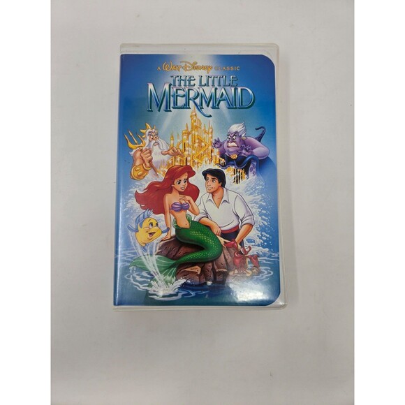 DISNEY THE LITTLE MERMAID VHS TAPE ORIGINAL BANNED COVER OPEN 1989 MOVIE VINTAGE - Picture 1 of 12